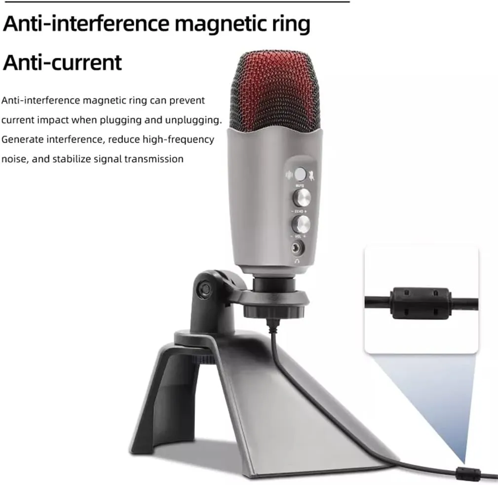 Recording RGB Condenser Microphone is Suitable for Laptop Professional USB Microphone for Game Live Broadcast