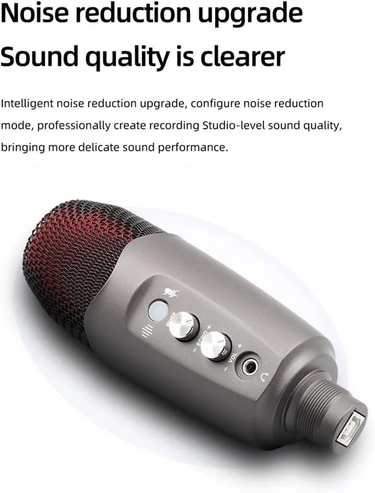 Recording RGB Condenser Microphone is Suitable for Laptop Professional USB Microphone for Game Live Broadcast