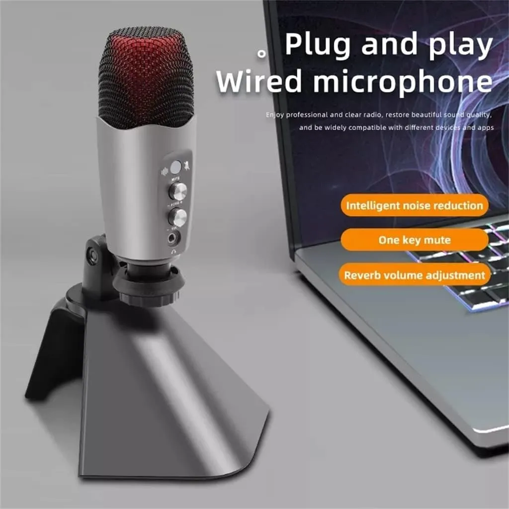 Recording RGB Condenser Microphone is Suitable for Laptop Professional USB Microphone for Game Live Broadcast