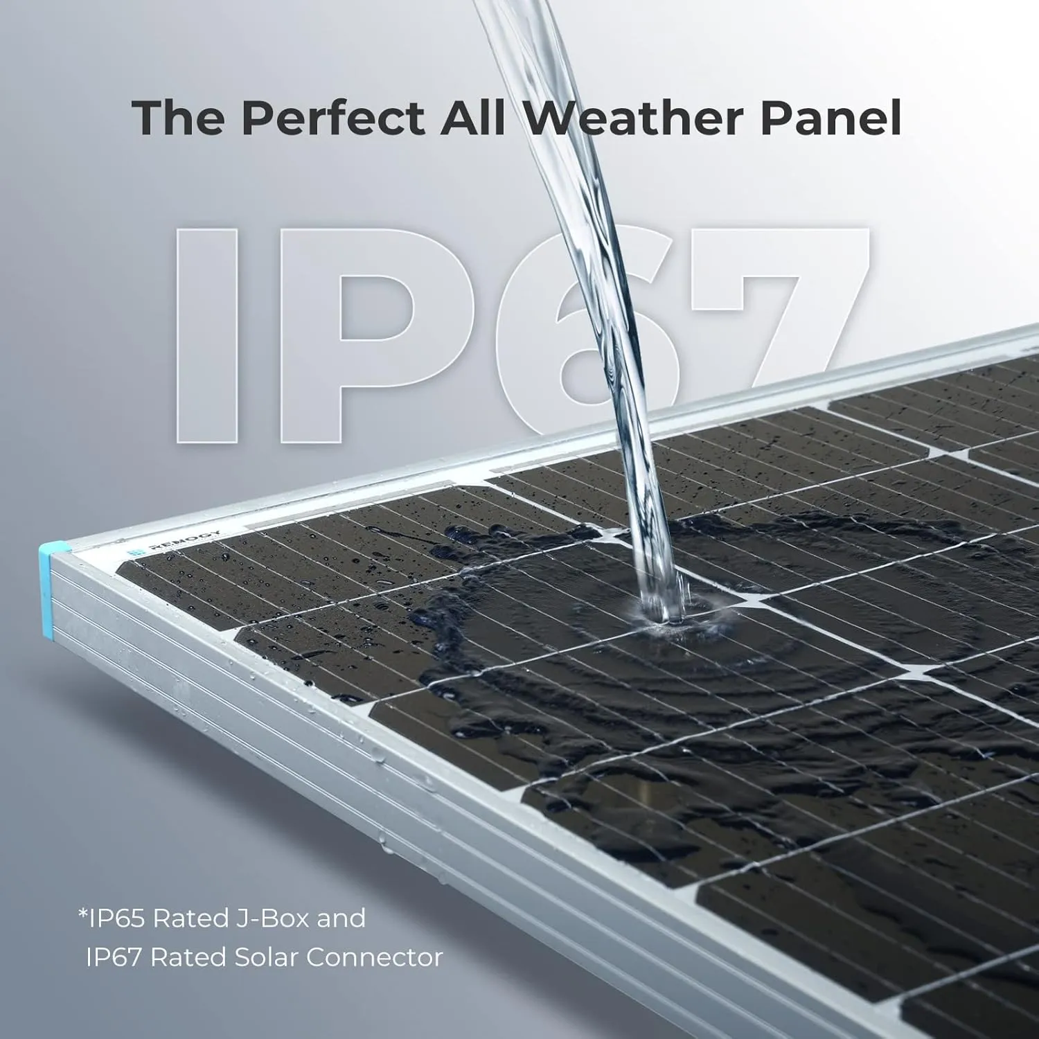 Renogy Solar Panel 100 Watt 12 Volt, High-Efficiency Monocrystalline PV Module Power Charger for RV Marine Rooftop Farm Battery and Other Off-Grid Applications, RNG-100D-SS, Single 100W