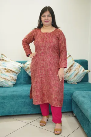 Rustic Rose Woollen Kurta
