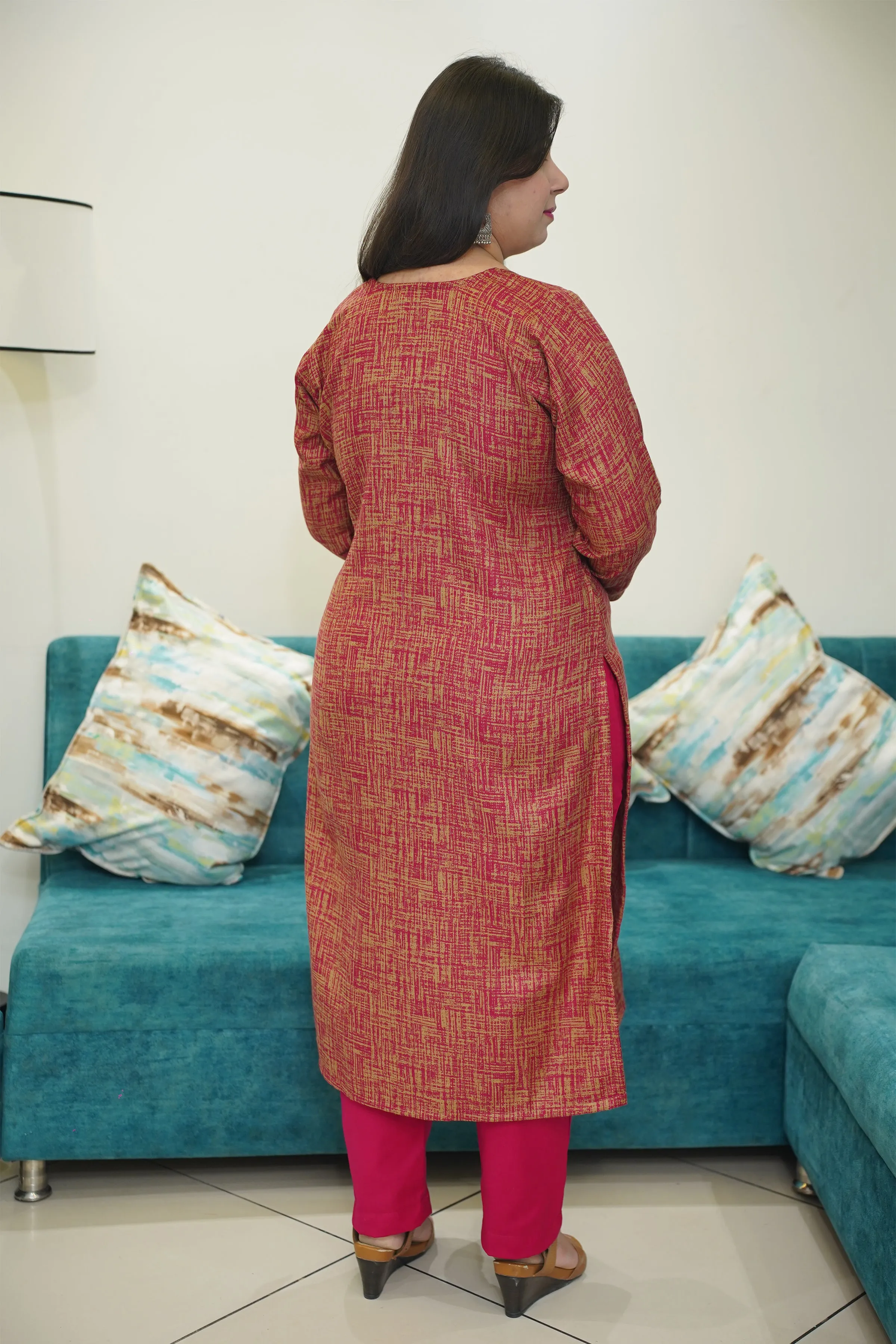 Rustic Rose Woollen Kurta