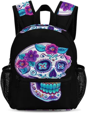 Skull 13 Inch Backpack Waterproof Lightweight Travel Backpack Purse Hiking Daypack