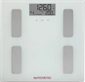 SmartHeart Digital Body Composition Scale | 440 lbs / 200 kg Capacity | BMI | Bone Mass | Body Water Fat and Muscle Mass