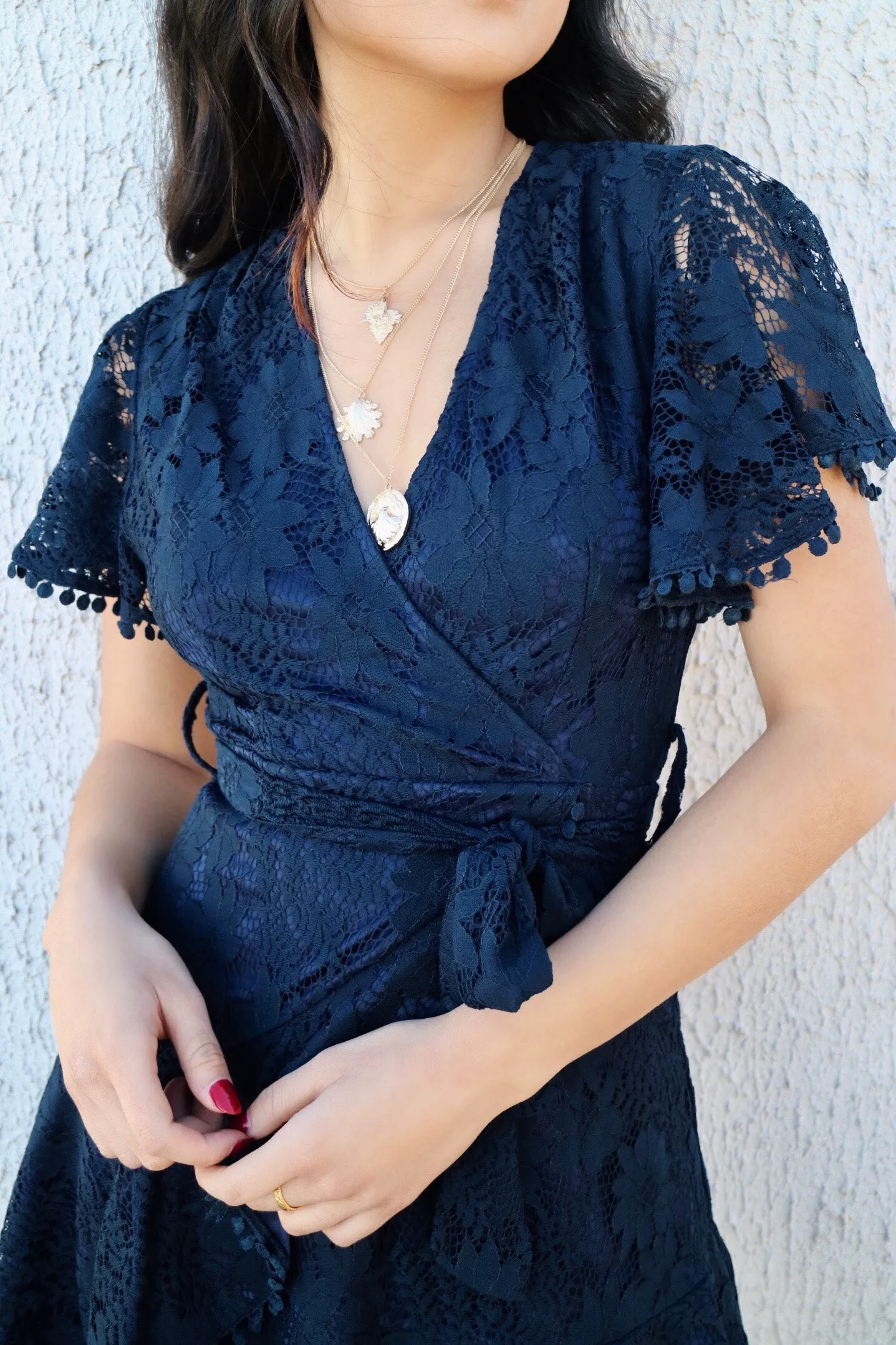 Something Sweet Lace Dress - Navy