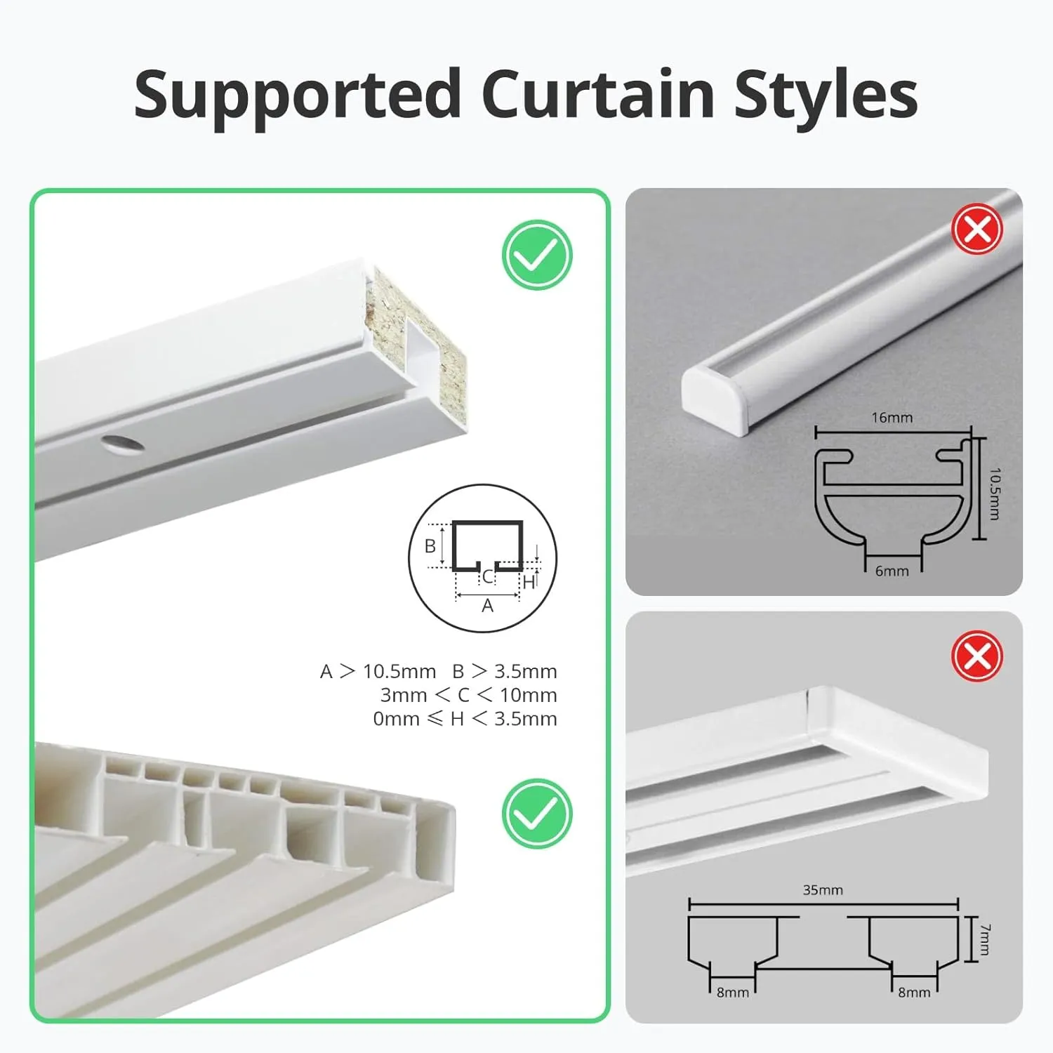 SwitchBot Automatic Curtain Opener - Bluetooth Remote Control Smart Curtain with App, Upgraded High-Performance Motor, Add SwitchBot Hub to Work with Alexa, Google Home, HomeKit (Curtain 3, U Rail)
