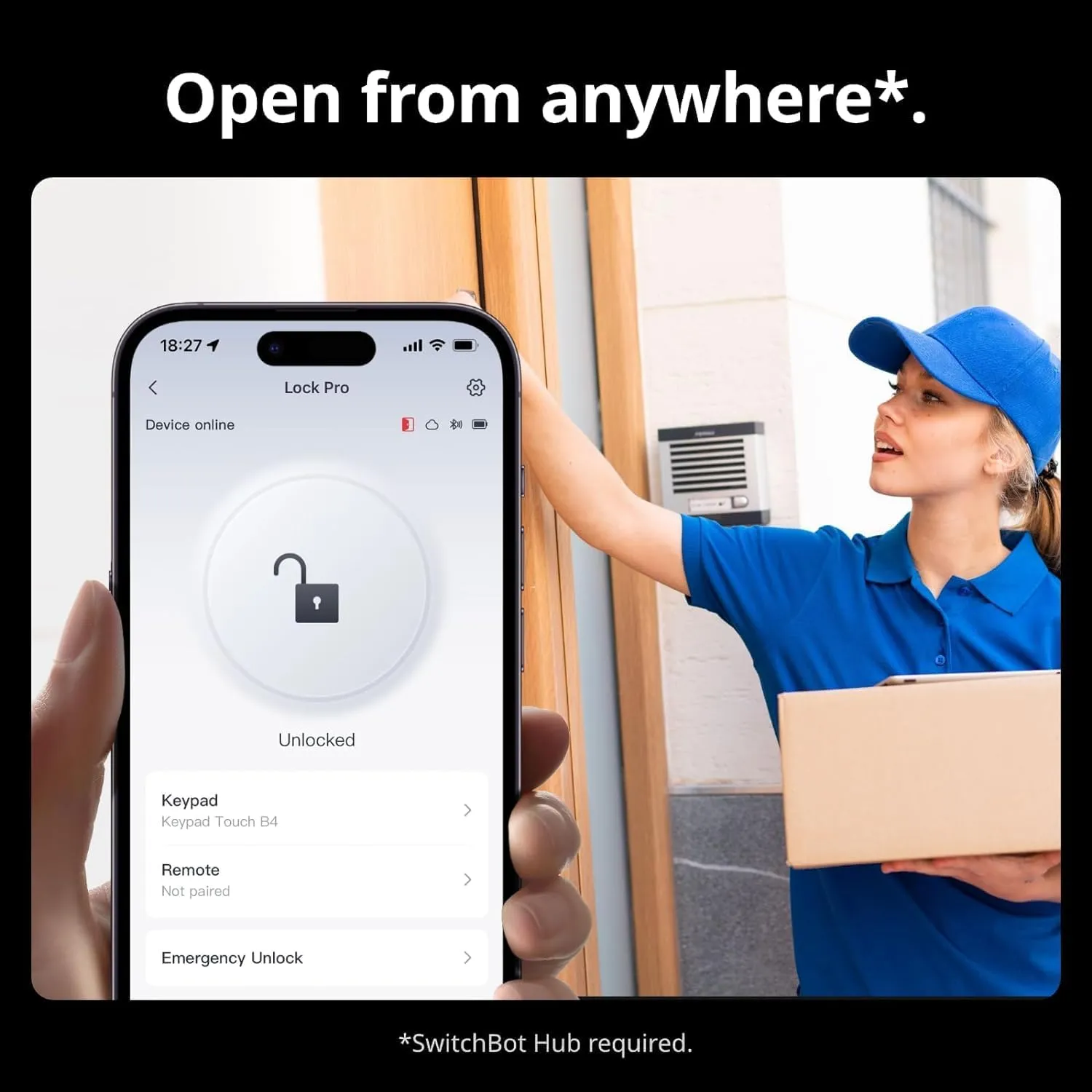 SwitchBot Smart Lock Pro, Keyless Entry Door Lock, Smart Door Lock Front Door, Electronic Smart Deadbolt, Fits Your Existing Deadbolt in Minutes, Add SwitchBot Hub2 to Support Matter, Alexa (Silver)