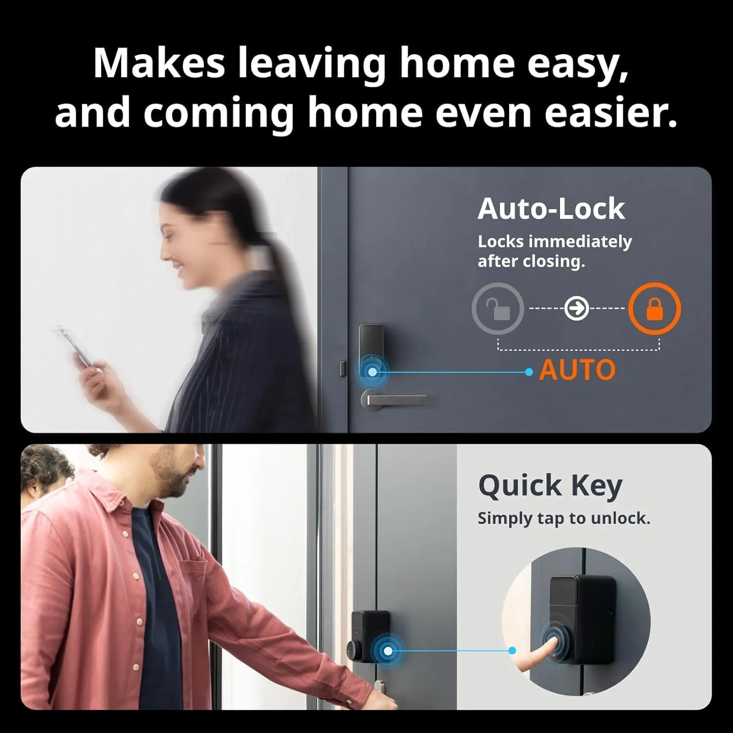 SwitchBot Smart Lock Pro, Keyless Entry Door Lock, Smart Door Lock Front Door, Electronic Smart Deadbolt, Fits Your Existing Deadbolt in Minutes, Add SwitchBot Hub2 to Support Matter, Alexa (Silver)