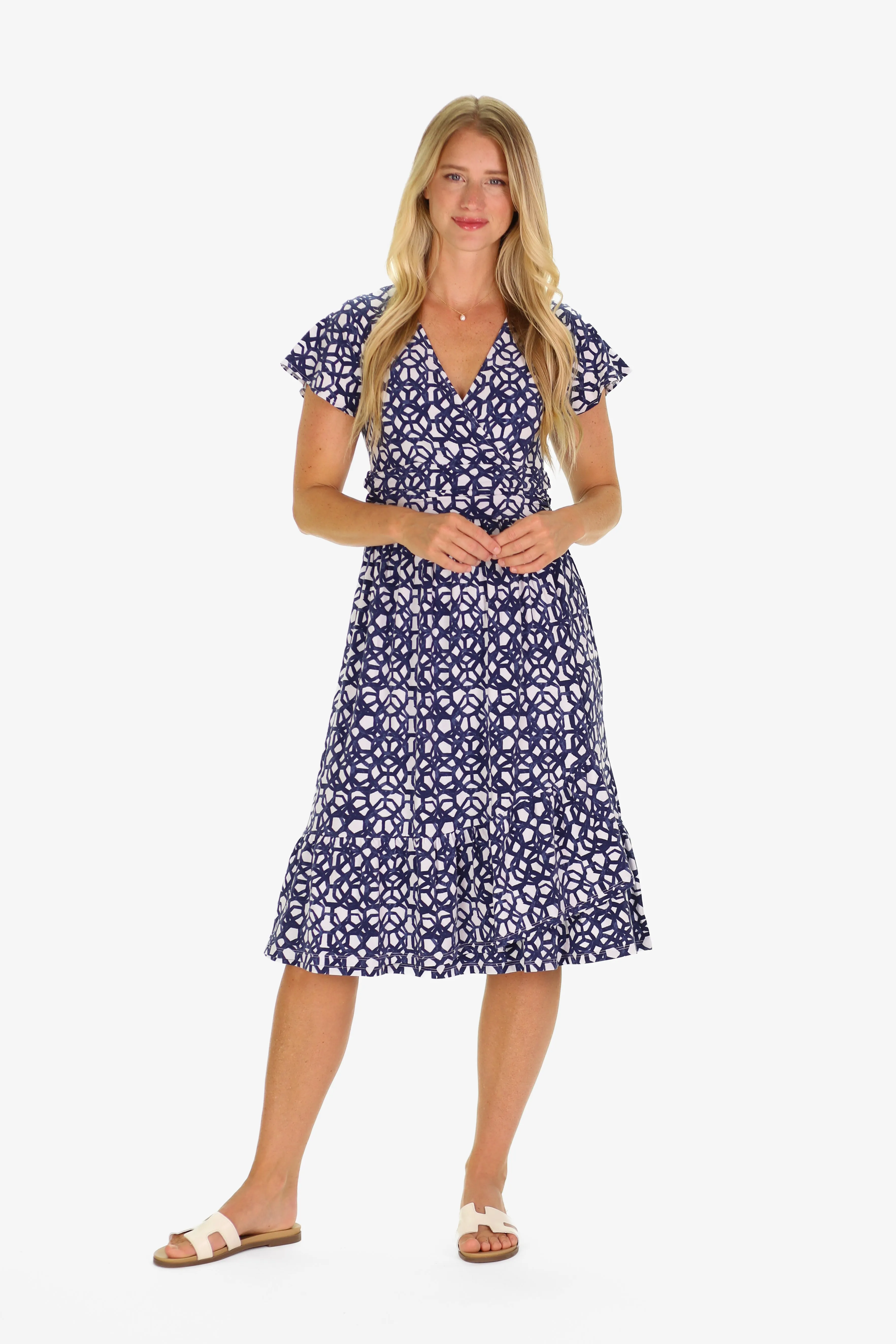 The Imani Dress in Navy Bowline