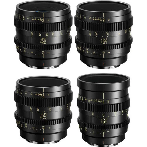 Thypoch Simera-C Cine 4-Lens Kit (28, 35, 50 & 75mm, Sony E-Mount)