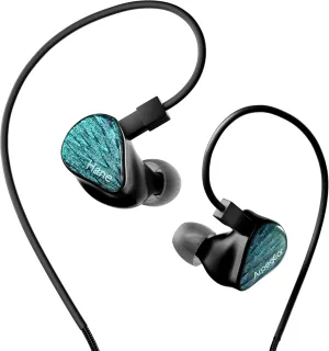 TOPPING Arpegear Hane IEM Earbuds, High-Fidelity Sound, 16 Tuning Options, Feathered Backplate, Detachable Cable, Comfortable Fit, High-Resolution in Ear Monitors for Musicians & Gamers (Black)