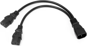 UPS Server Y Splitter C14 to 2 x C13 Power Extension Cable