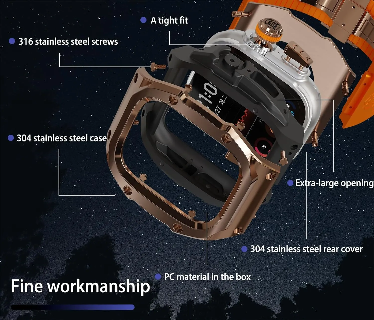 VeveXiao Rugged Case with Band Compatible with Apple Watch Ultra/Ultra 2 bands 49mm, Metal Protective Cover Case with Silicone Strap Shockproof Bumper for iWatch Ultra/Ultra2 49mm Mens Womens Strap